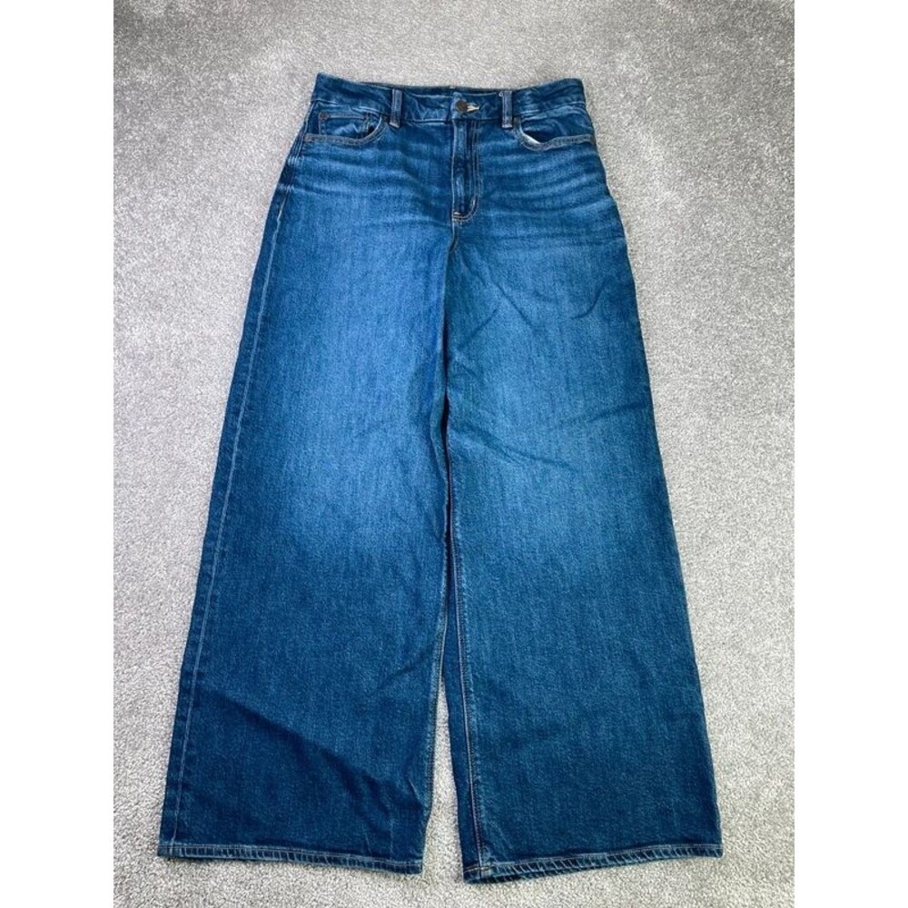 American Eagle Curvy Super High Rise Baggy Wide Leg Jeans Size 8